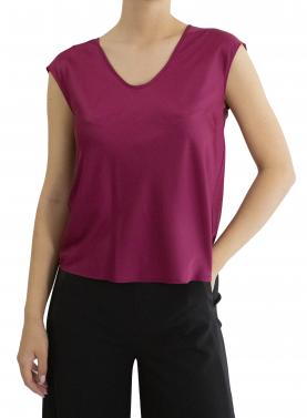 Top monocolour con scollo a U Imperial